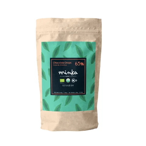 Gotas de chocolate orgánico - 65% Cacao
