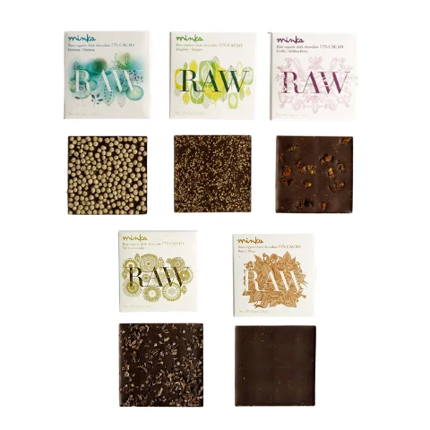 PACK x 5 - Barras de chocolate surtido - RAW - Imagen 2
