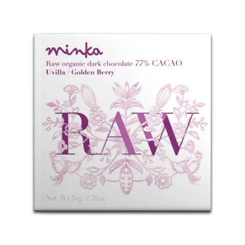 Barra de chocolate RAW con Uvilla