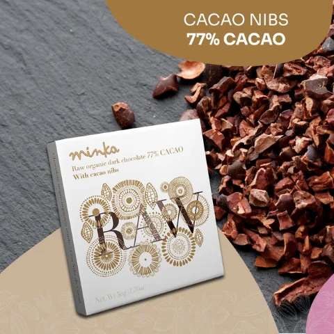 Barra de chocolate RAW con Nibs de Cacao - Imagen 4