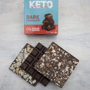 Barra de chocolate puro keto sin azúcar