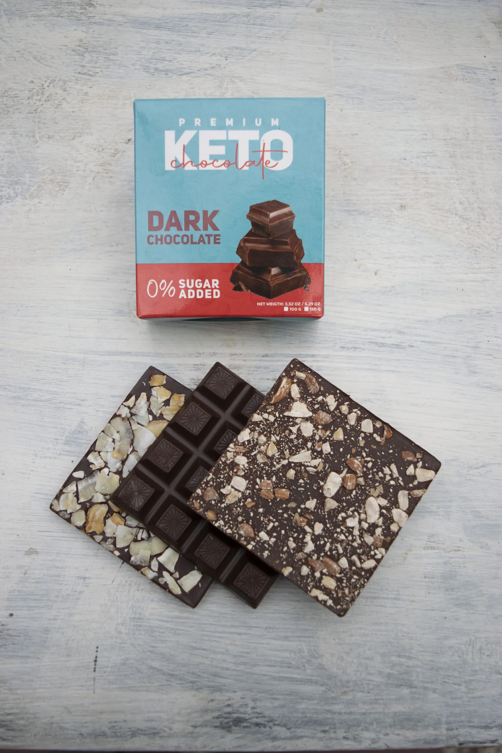 Barra de chocolate puro keto sin azúcar